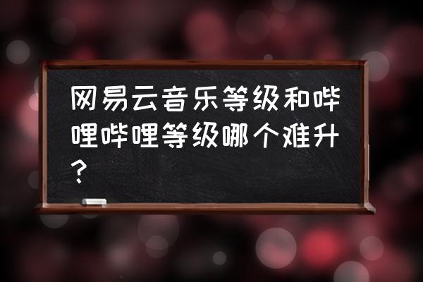 手机qq音乐怎么看等级排行 网易云音乐等级和哔哩哔哩等级哪个难升？