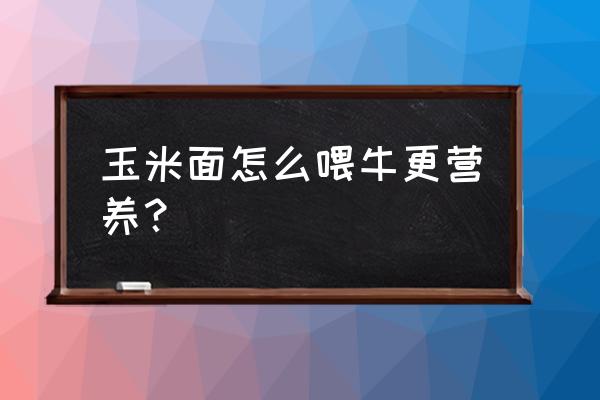 玉米面喂牛干喂好还是用水拌好 玉米面怎么喂牛更营养? 玉米面喂牛干喂好还是用水拌好 玉米面怎么喂牛更营养?