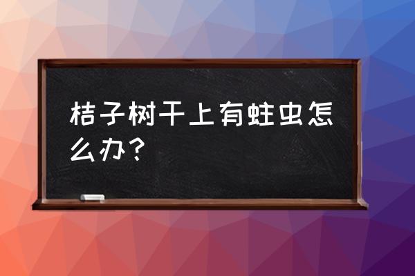 桔子里面有虫子怎么防治 桔子树干上有蛀虫怎么办? 桔子里面有虫子怎么防治 桔子树干上有蛀虫怎么办?